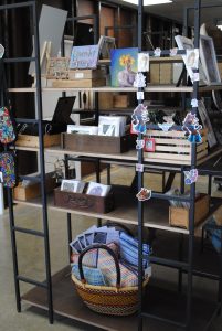 Myth Valley Studio local artist display shelving