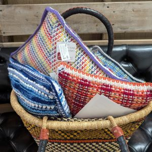 Woven Cochet Cushions by Lori Anne McKague