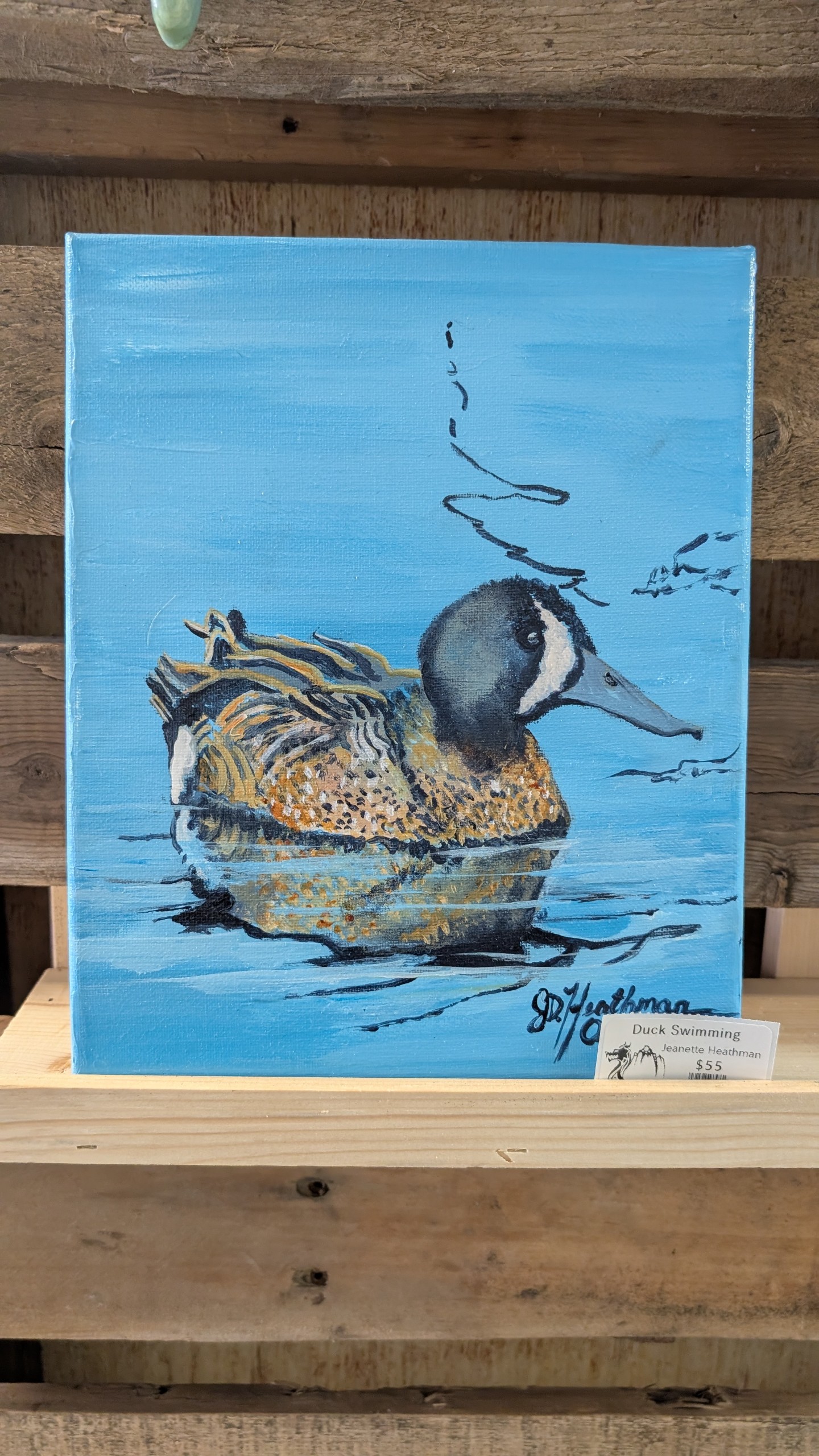 Duck Swimming by Jeanette Heathman