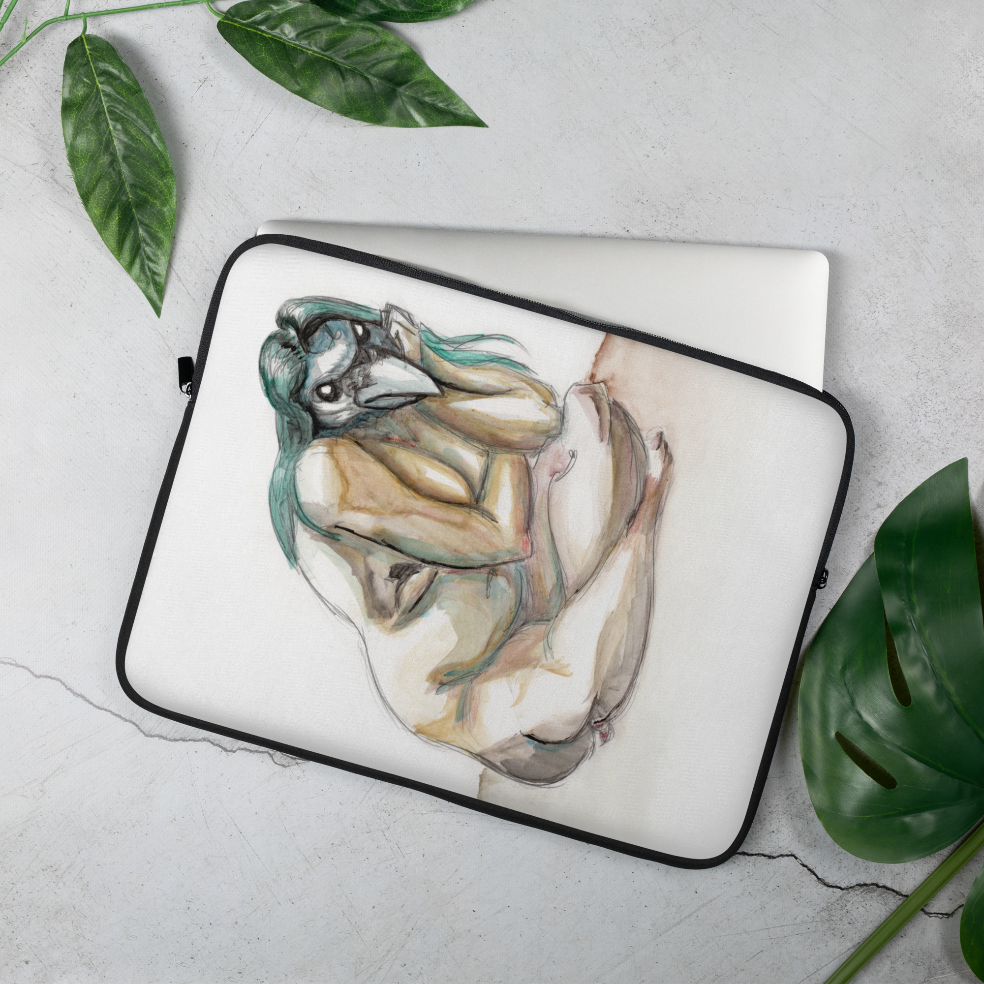 Sunshine Crow Laptop Sleeve by Travis Clarke - Image 4