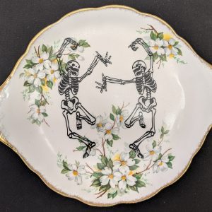 Skeleton Dancing Plate by Wicked Design