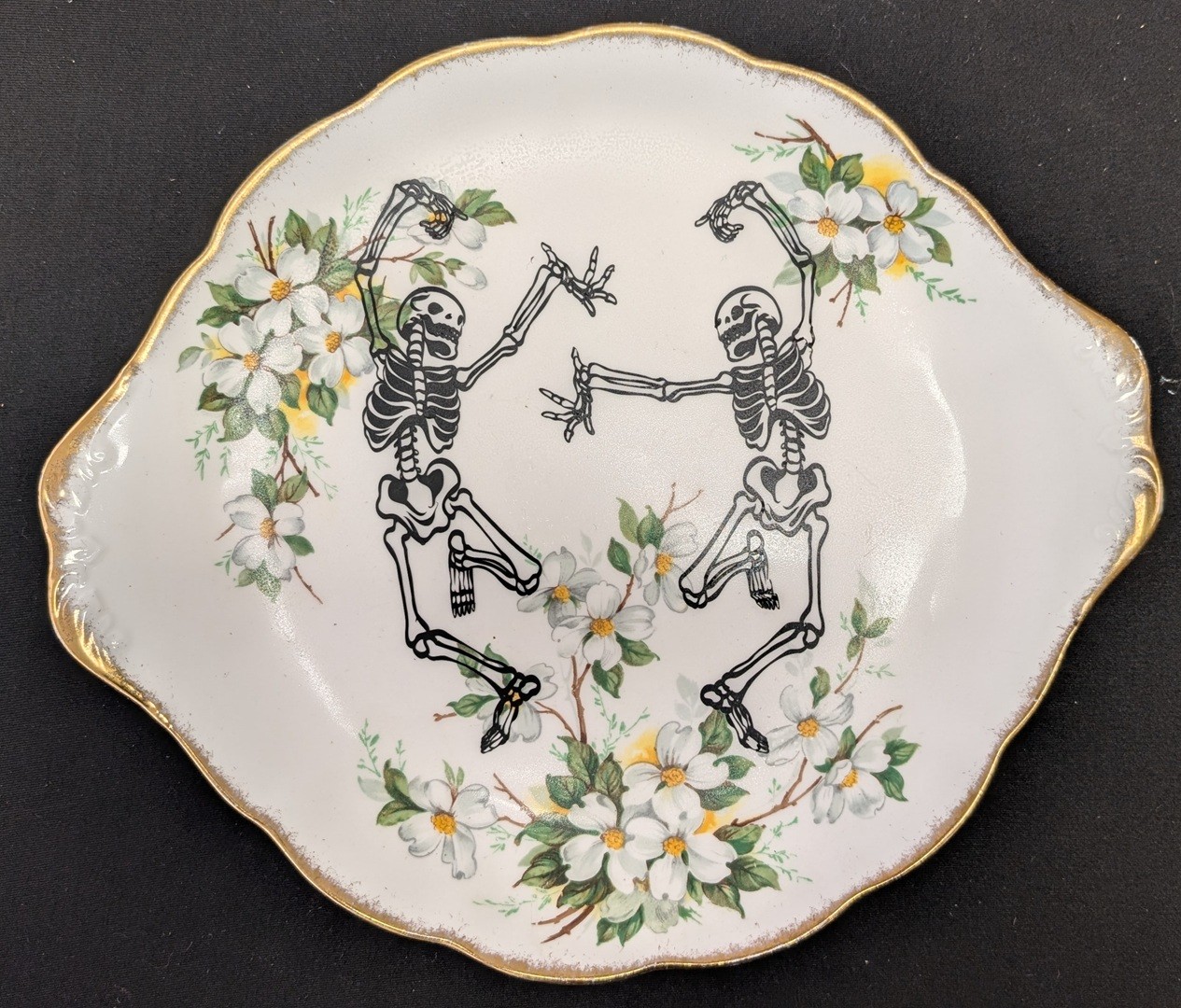 Skeleton Dancing Plate by Wicked Design