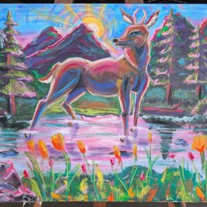 Technicolour Dream Deer by Travis Clarke