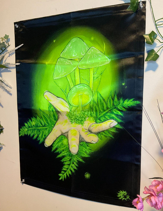 Satin Blacklight Fluorescent Tapestries by Iridescent Fern - Image 5