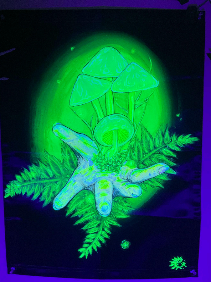 Satin Blacklight Fluorescent Tapestries by Iridescent Fern - Image 6