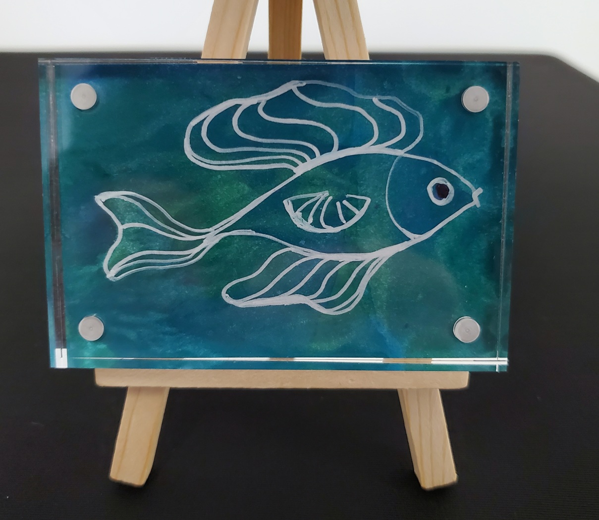 Mini Painting in Clear Acrylic by Theresa Moleski - Image 5